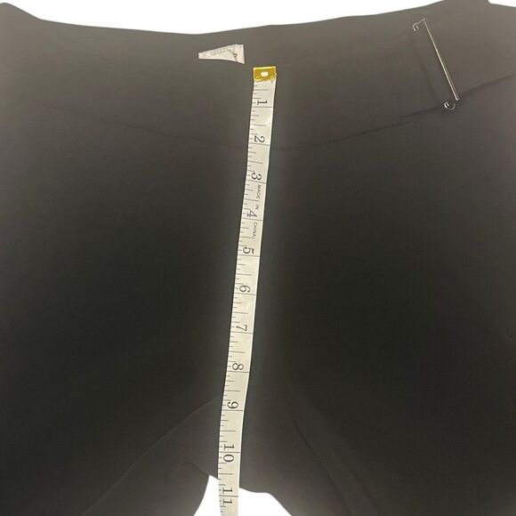 Cache Overlay Wide Leg Pants Size 4 Y2K Slit Black NWT Statement Trousers - Picture 6 of 16